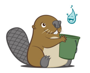 catching h2o water harvesting beaver cartoon