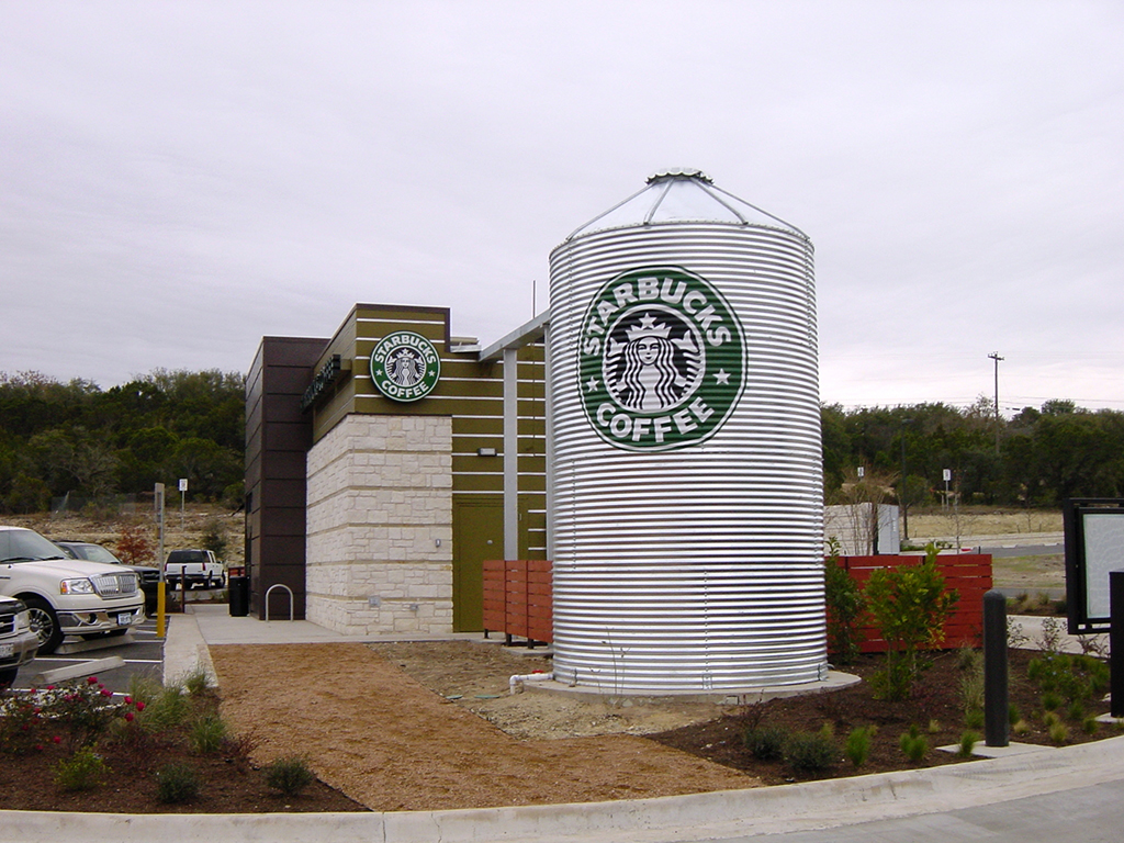 Tank Signage: Starbucks Sign-on Tank