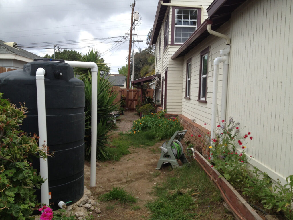 Installed Rain Tank Away From House