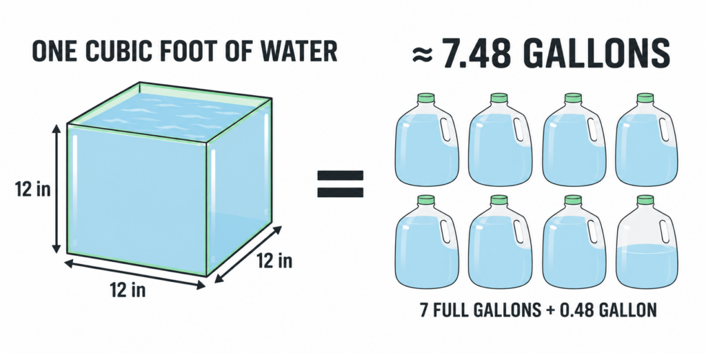 Cubic Feet To Gallons